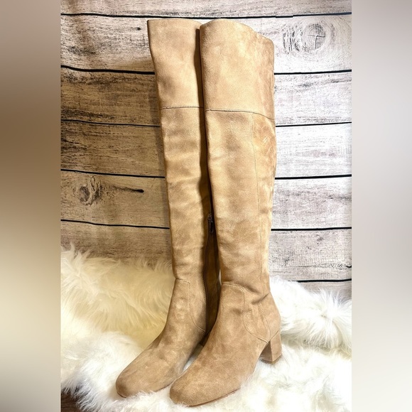 Sam Edelman Suede Over the‎ Knee Heeled Boots Size 5 - Picture 1 of 7